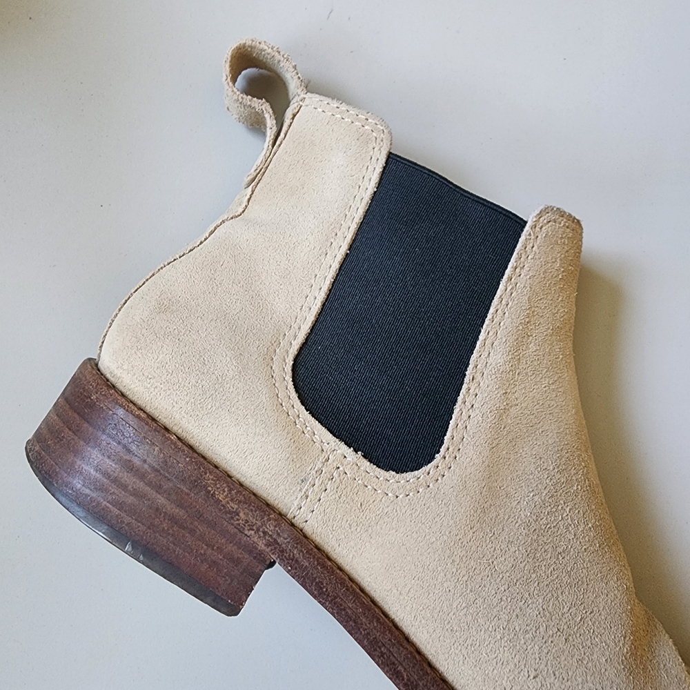 Madewell Tan Suede Ankle Boots - Picture 6 of 8